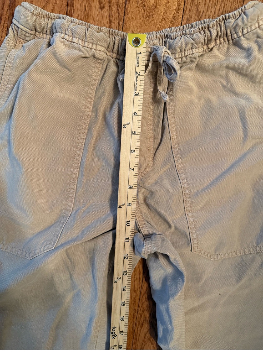 Aerie Workwear Baggy High Waist Drawcord Waist Pants SZ Medium Beige - Picture 6 of 9